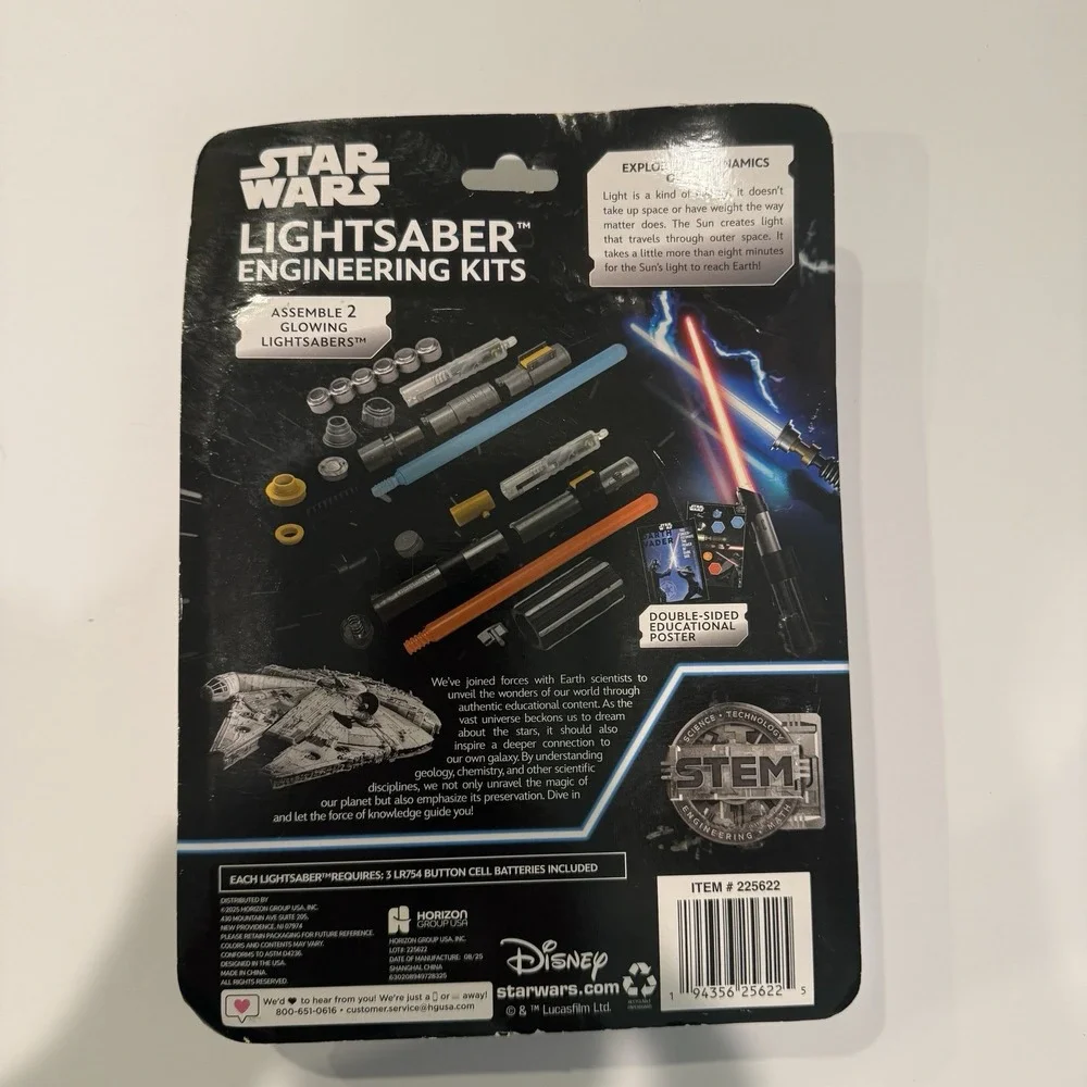 Star Wars Lightsaber Engineering Kits STEM Horizon Group Assemble 2 Sabers New⁠